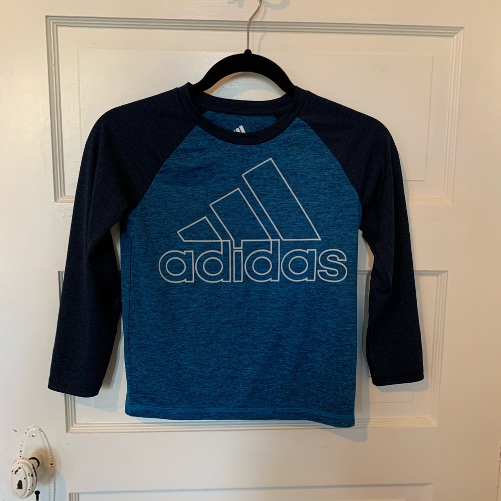 Adidas Blue Raglan Performance Tee